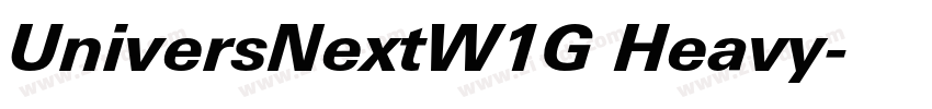 UniversNextW1G Heavy字体转换